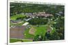 Clemson, South Carolina - Clemson College and Stadium Aerial View-Lantern Press-Stretched Canvas