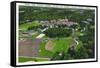 Clemson, South Carolina - Clemson College and Stadium Aerial View-Lantern Press-Framed Stretched Canvas