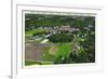 Clemson, South Carolina - Clemson College and Stadium Aerial View-Lantern Press-Framed Premium Giclee Print