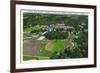 Clemson, South Carolina - Clemson College and Stadium Aerial View-Lantern Press-Framed Premium Giclee Print