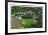 Clemson, South Carolina - Clemson College and Stadium Aerial View-Lantern Press-Framed Premium Giclee Print