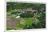 Clemson, South Carolina - Clemson College and Stadium Aerial View-Lantern Press-Mounted Art Print