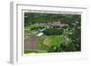 Clemson, South Carolina - Clemson College and Stadium Aerial View-Lantern Press-Framed Art Print