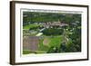 Clemson, South Carolina - Clemson College and Stadium Aerial View-Lantern Press-Framed Art Print