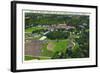 Clemson, South Carolina - Clemson College and Stadium Aerial View-Lantern Press-Framed Art Print