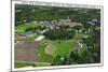 Clemson, South Carolina - Clemson College and Stadium Aerial View-Lantern Press-Mounted Art Print