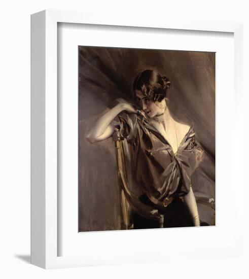 Cleo de Merode, 1901-Giovanni Boldini-Framed Art Print