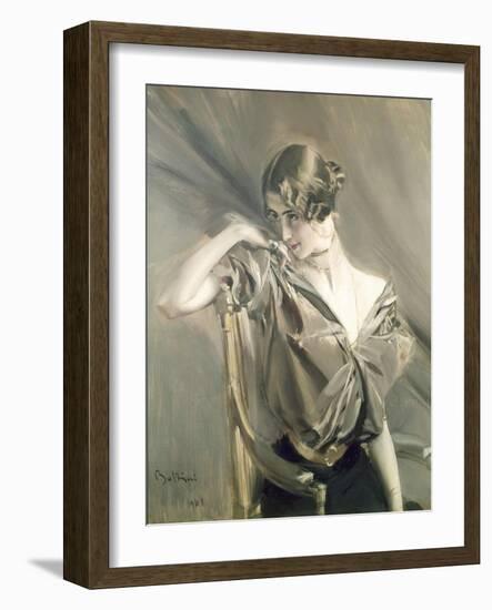 Cleo De Merode, Famous Dancer at the Opera in Paris-Giovanni Boldini-Framed Art Print