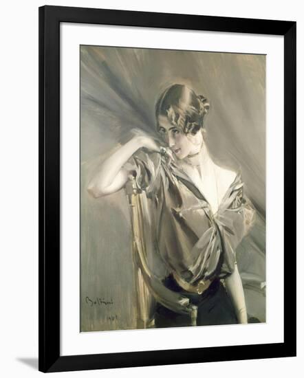 Cleo De Merode, Famous Dancer at the Opera in Paris-Giovanni Boldini-Framed Art Print