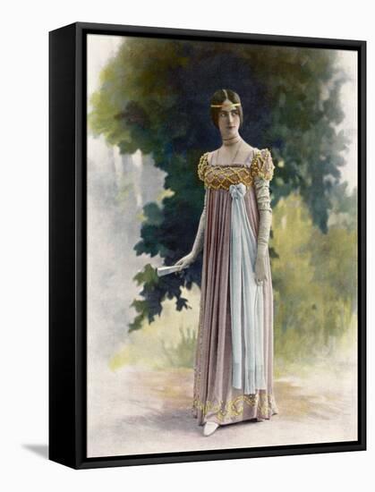 Cleo De Merode French Actress and Dancer in Italian Renaissance Costume-null-Framed Stretched Canvas
