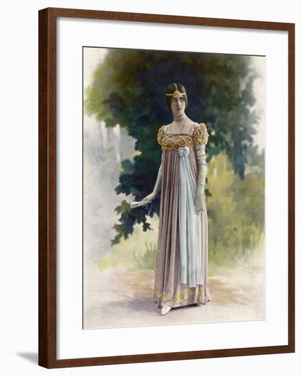 Cleo De Merode French Actress and Dancer in Italian Renaissance Costume-null-Framed Photographic Print