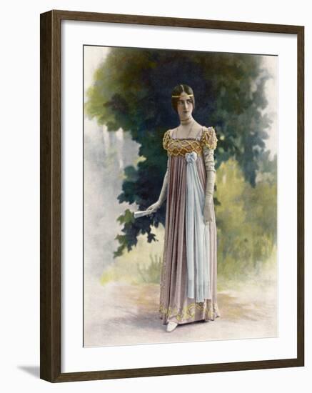 Cleo De Merode French Actress and Dancer in Italian Renaissance Costume-null-Framed Photographic Print