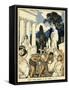 Cleobis and Bito Drawing their Mother to the Temple-Arthur Rackham-Framed Stretched Canvas