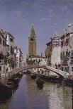 A Canal Scene, Venice-Cleofas Almanza-Mounted Giclee Print