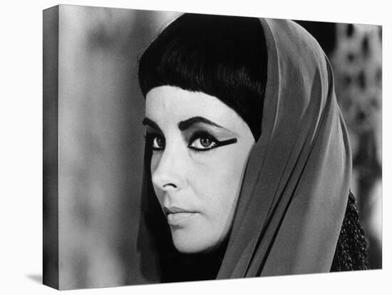 CLEOPATRA, 1963 directed by JOSEPH L. MANKIEWICZ Elizabeth Taylor (b/w photo)-null-Stretched Canvas