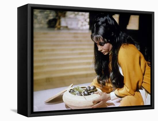 CLEOPATRA, 1963 directed by JOSEPH L. MANKIEWICZ Elizabeth Taylor (photo)-null-Framed Stretched Canvas