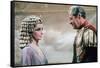 CLEOPATRA, 1963 directed by JOSEPH L. MANKIEWICZ Elizabeth Taylor / Rex Harrison (photo)-null-Framed Stretched Canvas