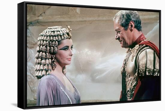 CLEOPATRA, 1963 directed by JOSEPH L. MANKIEWICZ Elizabeth Taylor / Rex Harrison (photo)-null-Framed Stretched Canvas