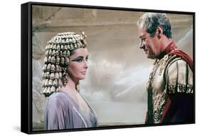 CLEOPATRA, 1963 directed by JOSEPH L. MANKIEWICZ Elizabeth Taylor / Rex Harrison (photo)-null-Framed Stretched Canvas