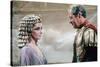 CLEOPATRA, 1963 directed by JOSEPH L. MANKIEWICZ Elizabeth Taylor / Rex Harrison (photo)-null-Stretched Canvas