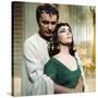 CLEOPATRA, 1963 directed by JOSEPH L. MANKIEWICZ Richard Burton / Elizabeth Taylor (photo)-null-Stretched Canvas