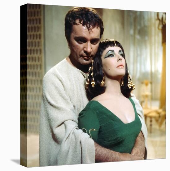 CLEOPATRA, 1963 directed by JOSEPH L. MANKIEWICZ Richard Burton / Elizabeth Taylor (photo)-null-Stretched Canvas