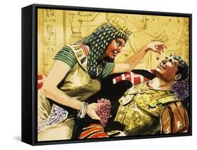 Cleopatra and Caesar-Don Lawrence-Framed Stretched Canvas