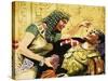 Cleopatra and Caesar-Don Lawrence-Stretched Canvas