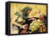 Cleopatra and Caesar-Don Lawrence-Framed Stretched Canvas