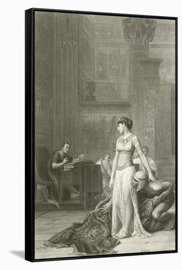 Cleopatra and Caesar-Jean Leon Gerome-Framed Stretched Canvas