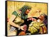 Cleopatra and Mark Antony-Don Lawrence-Framed Stretched Canvas