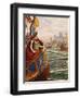 Cleopatra at the Battle of Actium-Tancredi Scarpelli-Framed Giclee Print