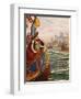 Cleopatra at the Battle of Actium-Tancredi Scarpelli-Framed Giclee Print