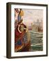 Cleopatra at the Battle of Actium-Tancredi Scarpelli-Framed Giclee Print