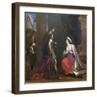 Cleopatra before Octavianus, 1640-Guercino-Framed Giclee Print