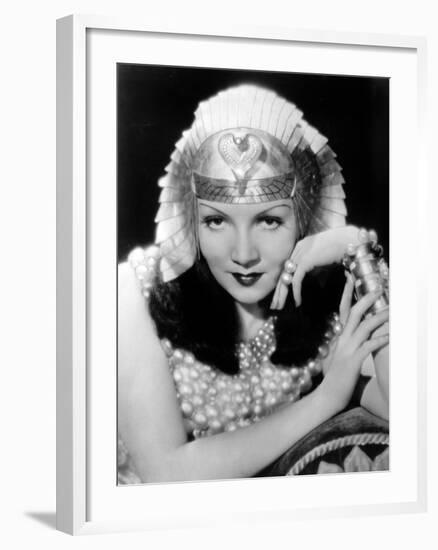 Cleopatra, Claudette Colbert, 1934-null-Framed Photo