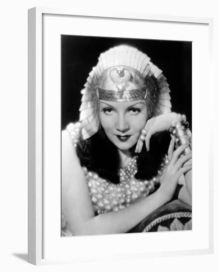 Cleopatra, Claudette Colbert, 1934-null-Framed Photo