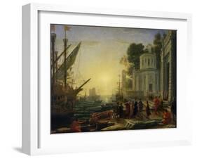 Cleopatra Disembarking at Tarsus, 1642-Claude Lorraine-Framed Giclee Print