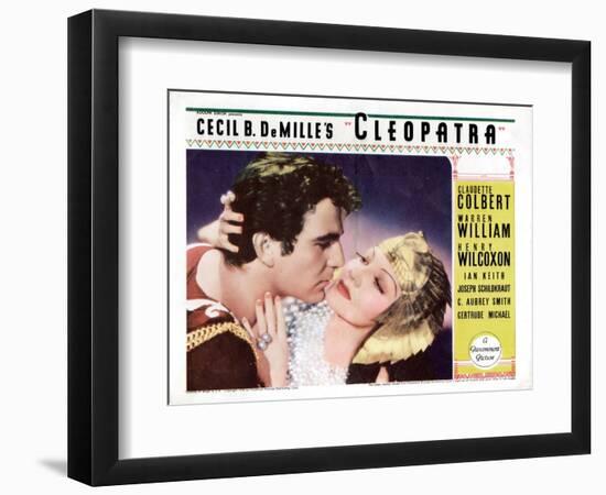 Cleopatra, Henry Wilcoxon, Claudette Colbert, 1934-null-Framed Art Print