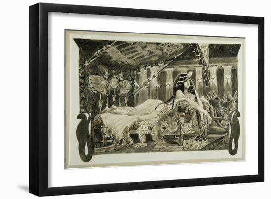 Cleopatra on Bed, 1899-Mikhail Alexandrovich Vrubel-Framed Giclee Print