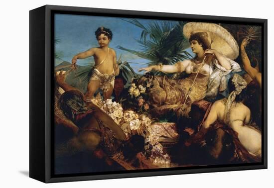 Cleopatra on Nile, Circa 1875-Hans Makart-Framed Stretched Canvas