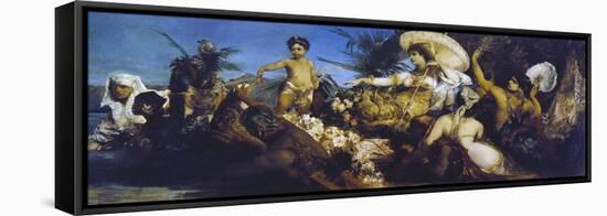 Cleopatra on Nile, Circa 1875-Hans Makart-Framed Stretched Canvas