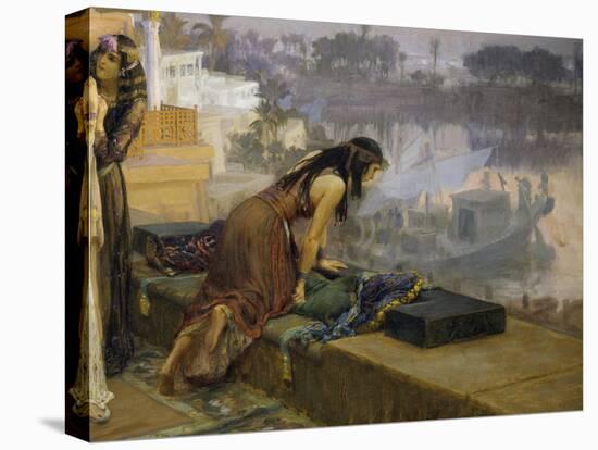 Cleopatra on the Terraces of Philae, 1896-Frederick Arthur Bridgman-Stretched Canvas