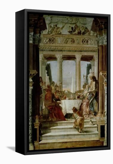 Cleopatra's Banquet-Giovanni Battista Tiepolo-Framed Stretched Canvas