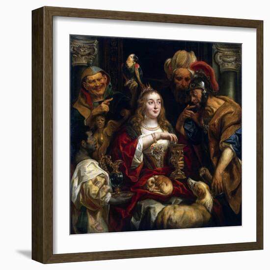 Cleopatra's Feast, 1653-Jacob Jordaens-Framed Giclee Print