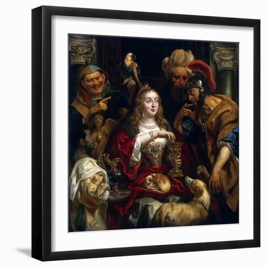 Cleopatra's Feast, 1653-Jacob Jordaens-Framed Giclee Print