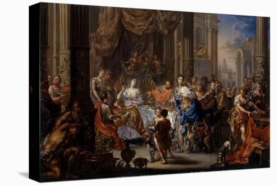 Cleopatra's Feast-Johann Georg Platzer-Stretched Canvas