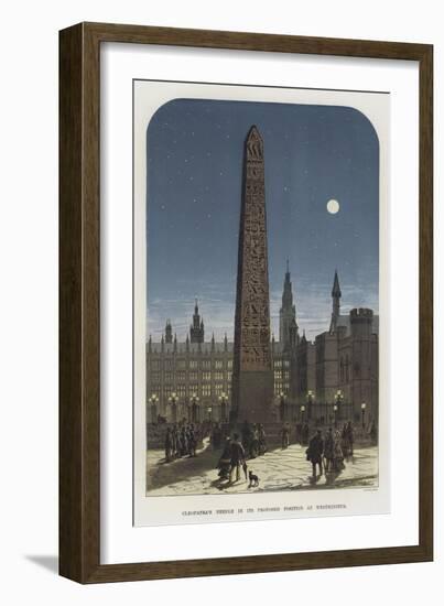 Cleopatra's Needle in its Proposed Position at Westminster-null-Framed Giclee Print