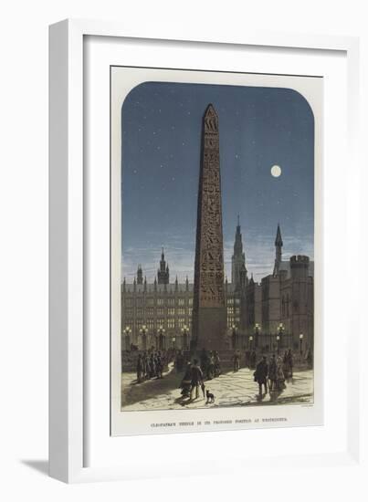 Cleopatra's Needle in its Proposed Position at Westminster-null-Framed Giclee Print