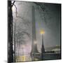 Cleopatra's Needle on the Embankment by Night-null-Mounted Photographic Print